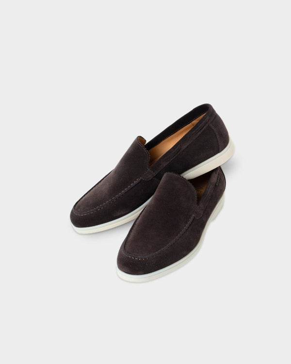 MONACO YACHT SUÈDE LOAFERS - CHOCOLATE