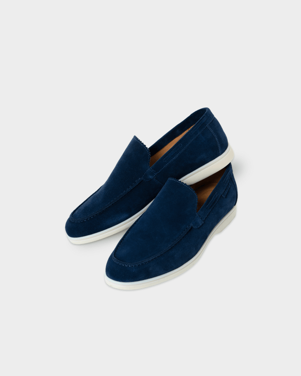 MONACO YACHT SUÈDE LOAFERS - ZEEBLAUW