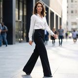 Elegancia pantalon met hoge taille – Een slank silhouet, dag in dag uit